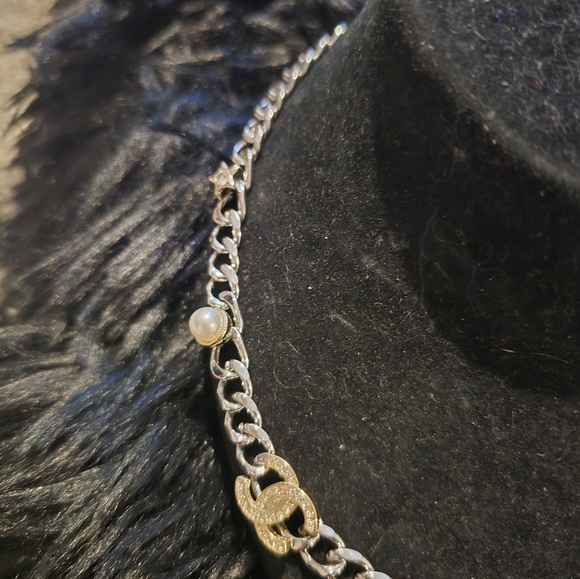 Chanel 18kgp Gold and Silver Chain Necklace - Picture 4 of 7